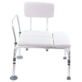Banc de transfert pour baignoire coussiné blanc
