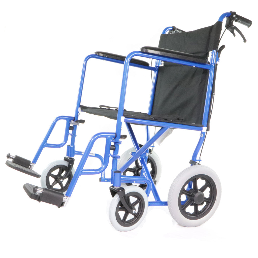 Fauteuil de transport tout-terrain à roues arrière de 12 pouces